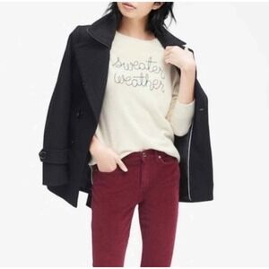 Banana Republic Womens Sweater Weather Sweater Size S Cream Italian Yarn